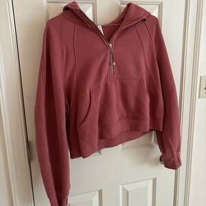 LULULEMON Scuba Oversized Half Zip in Dusty Mauve